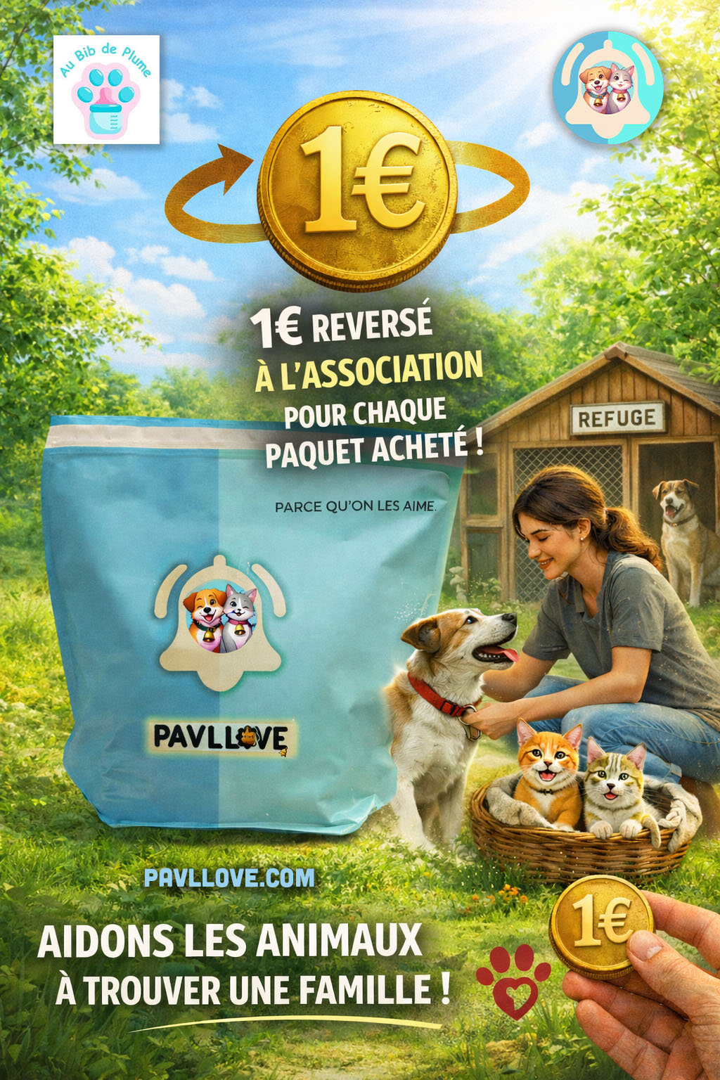 Pavllove s’engage : 1 € reversé pour chaque paquet acheté au profit des associations