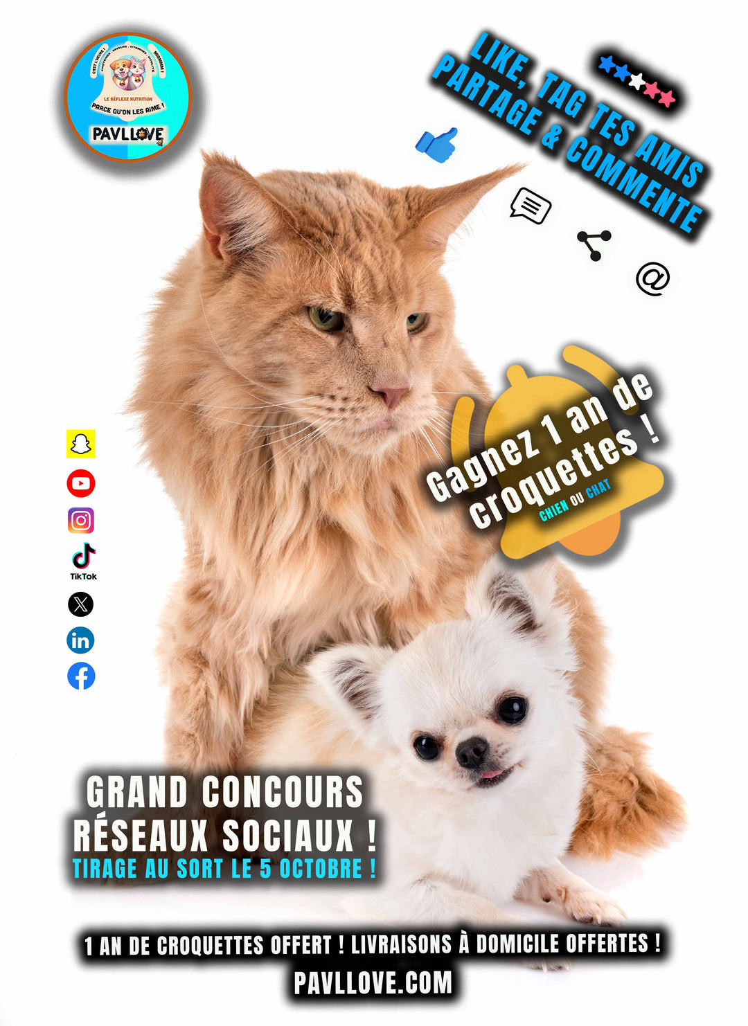 Gagnez 1 an de croquettes pour chien ou chat !