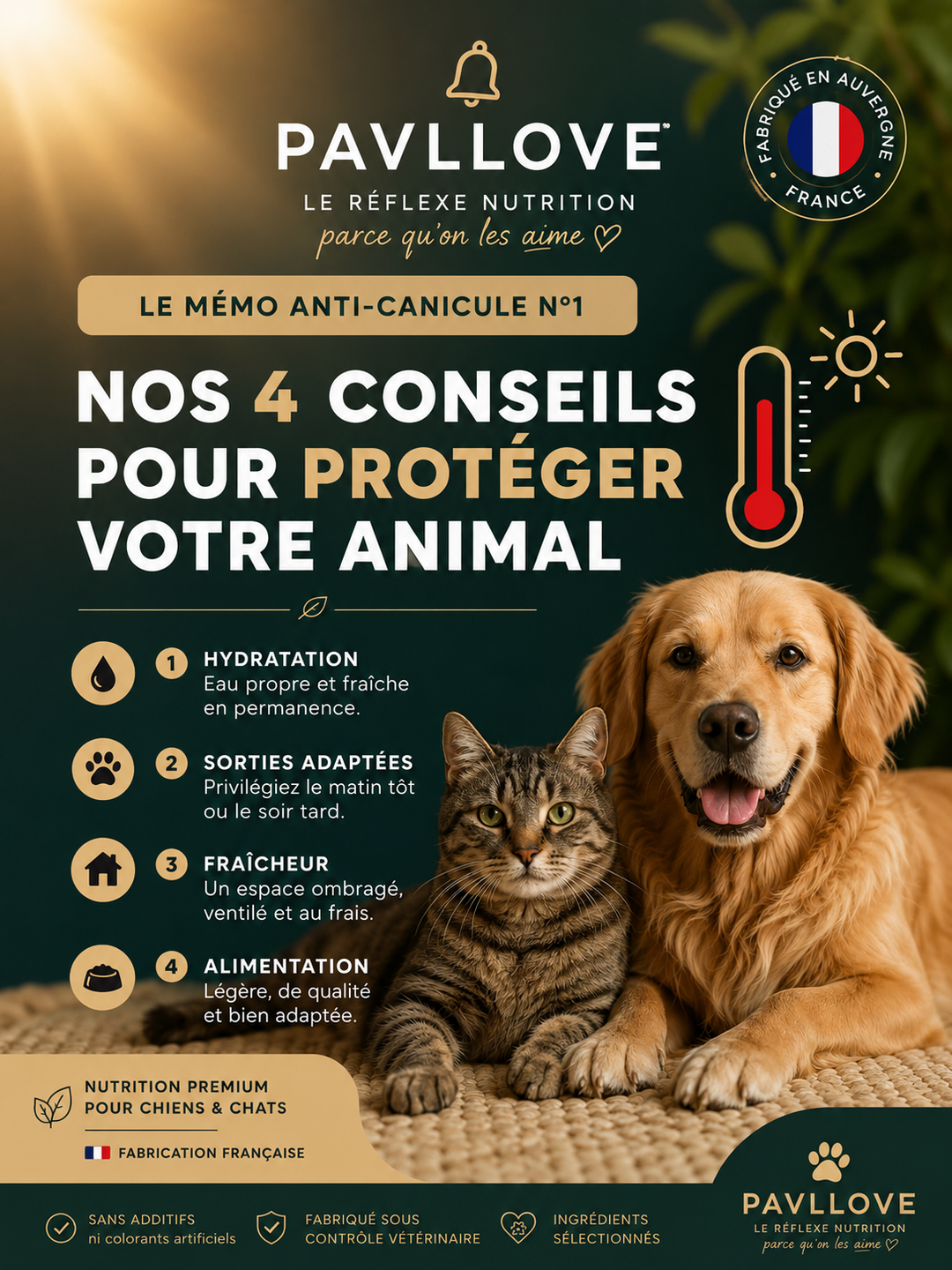 🌞 Canicule : les conseils Pavllove pour protéger votre chien et votre chat cet été