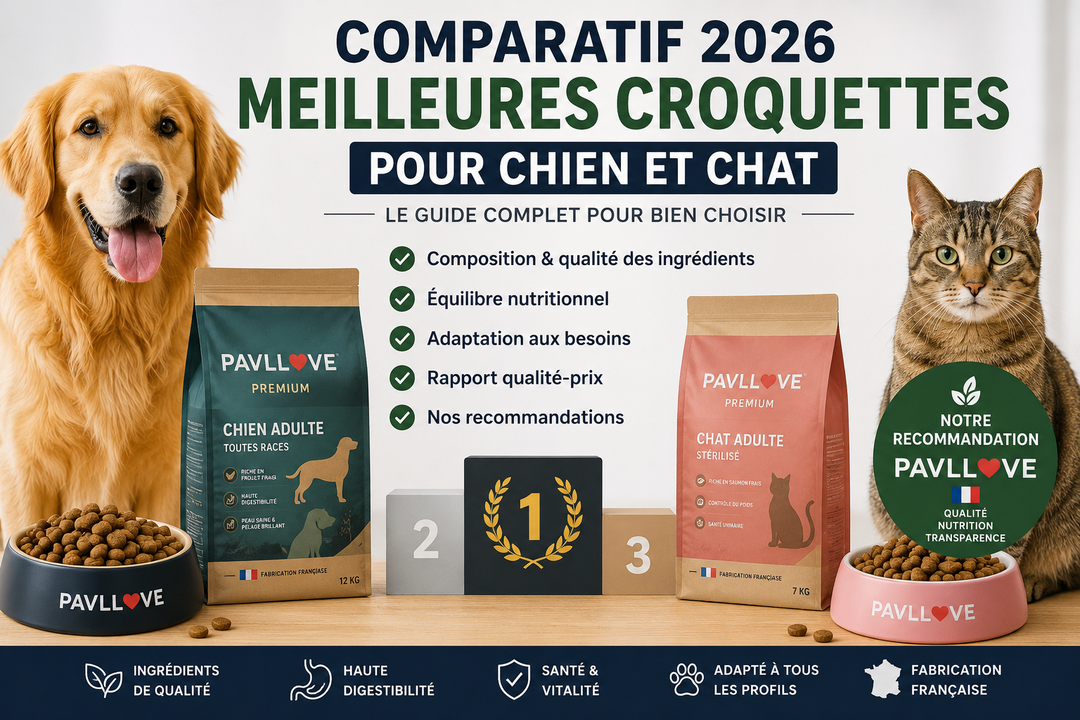 Comparatif des meilleures croquettes pour chien et chat en 2026 : notre guide complet
