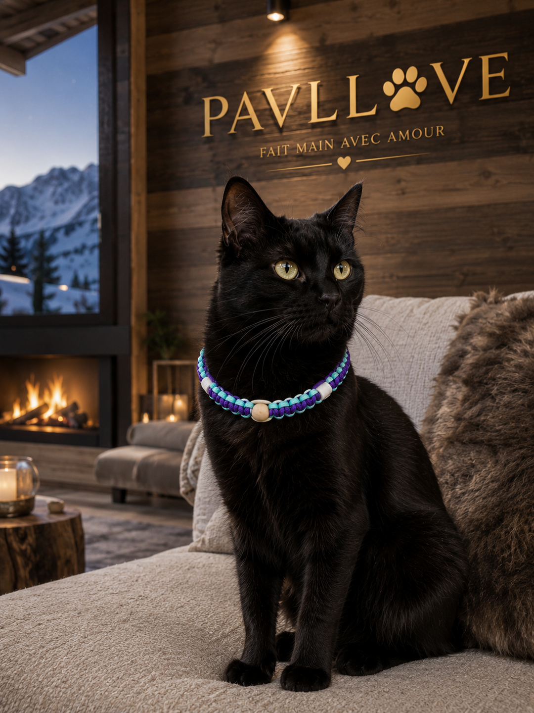 Collier Anti-Tiques & Antiparasitaire Naturel Chien et Chat, Fait Main en France, Perles de Céramique EM (Gamme Tréssée)