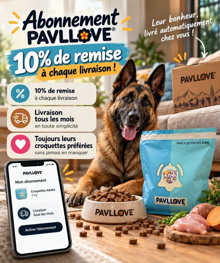 Abonnement croquettes gratuit et sans engagement premium Pavllove