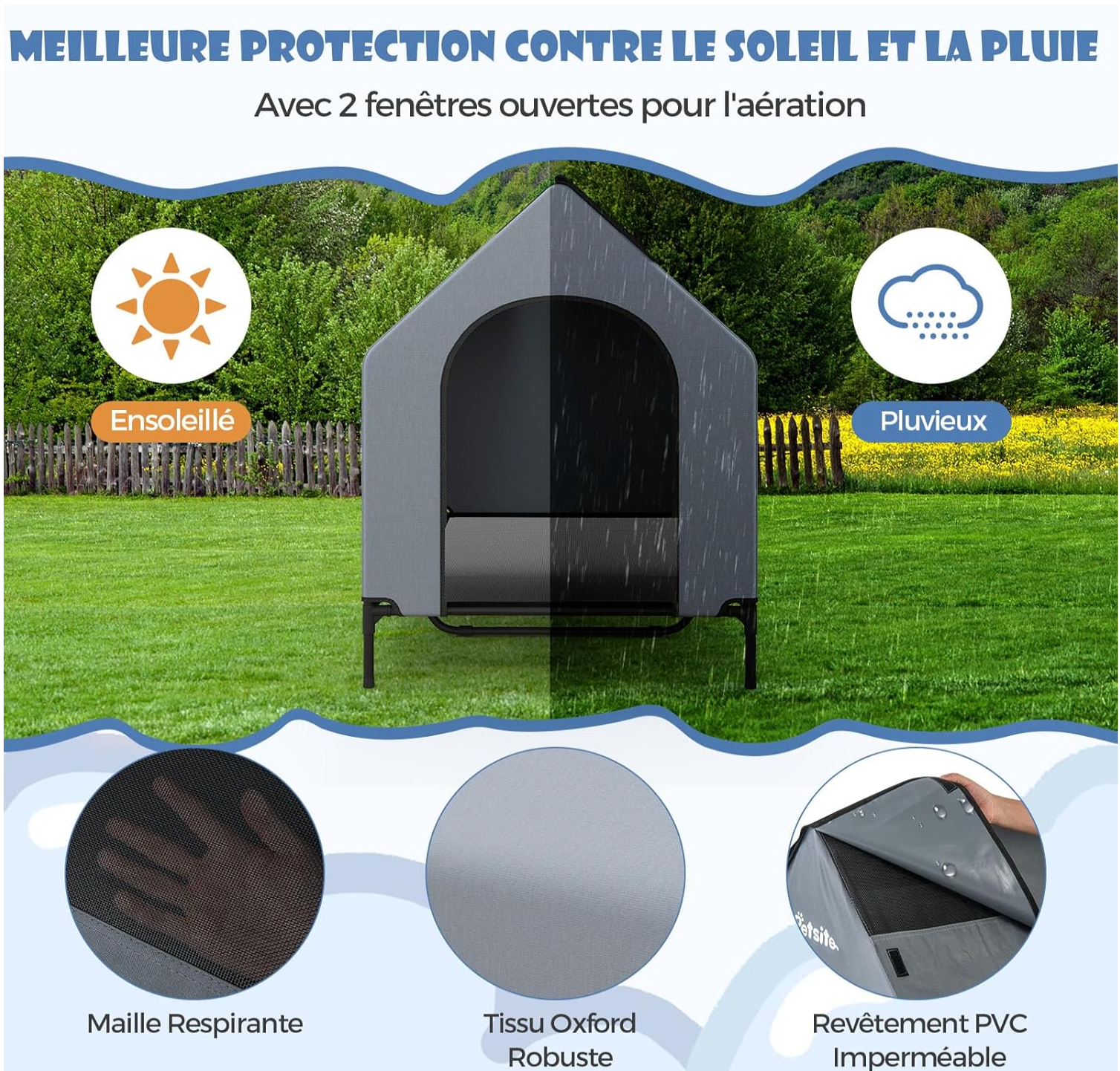 Accessoires pour chien, niche intérieur, extérieur, étanche et résistante Pavllove