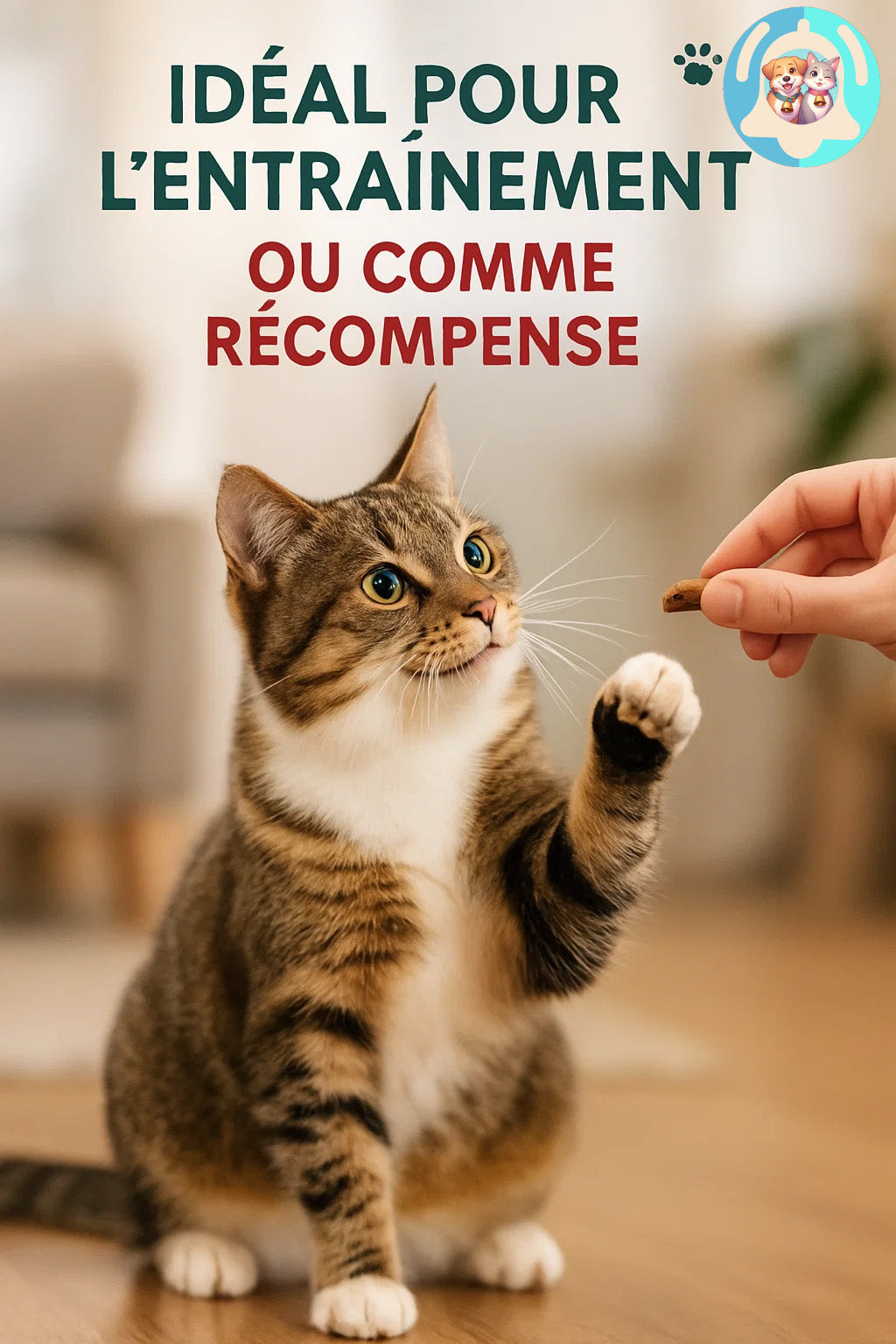 Friandises Pavllove pour chat, bâtonnets tendres au poulet, recette artisanale haut de gamme en sachet de 100 g.