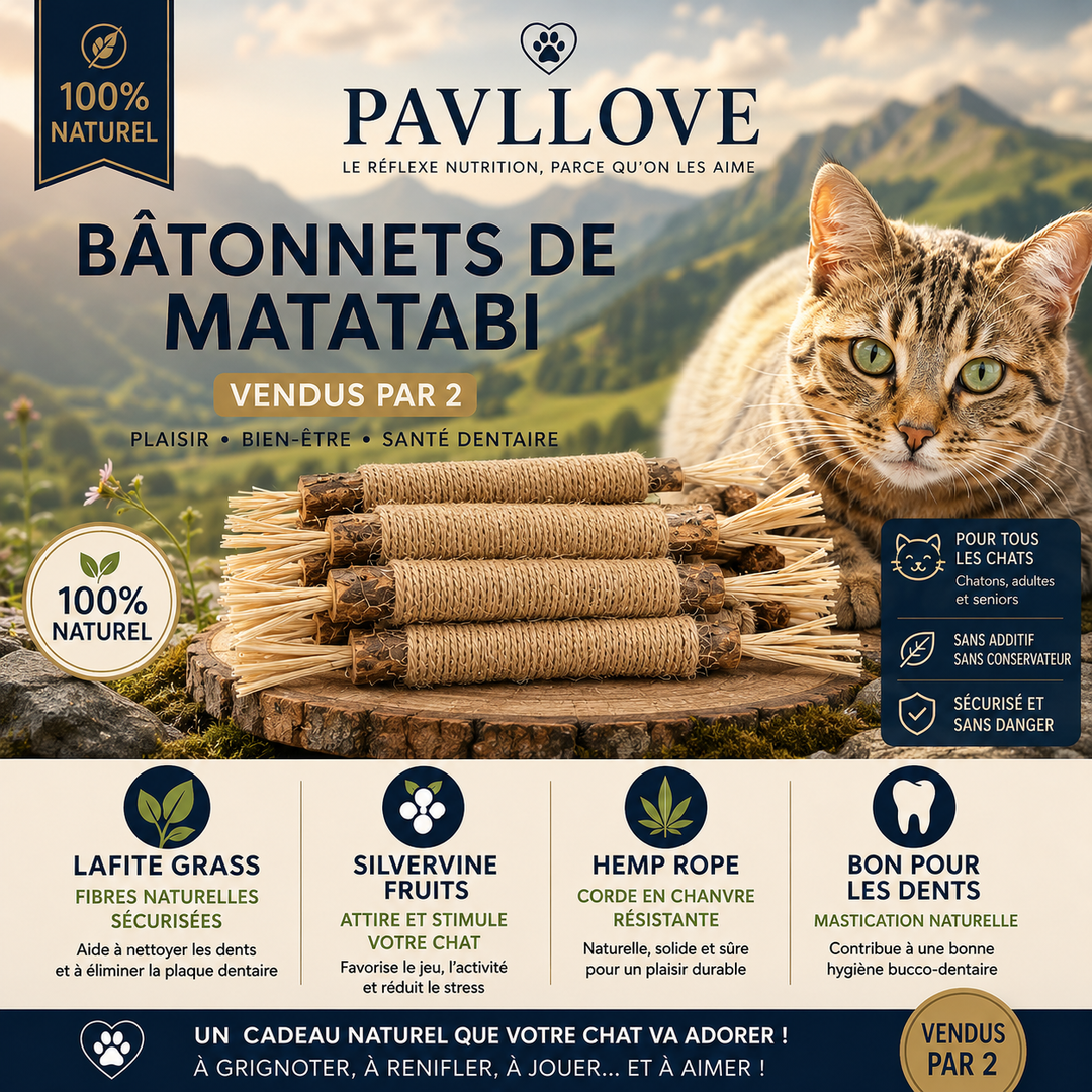 Bâtonnets d’Herbe à Chat Matatabi (X2) ⭐⭐⭐⭐⭐