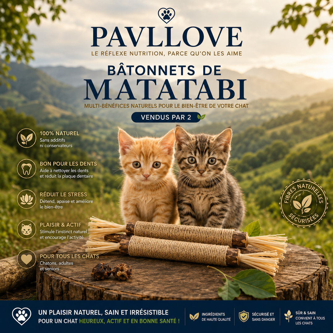 Bâtonnets d’Herbe à Chat Matatabi (X2) ⭐⭐⭐⭐⭐