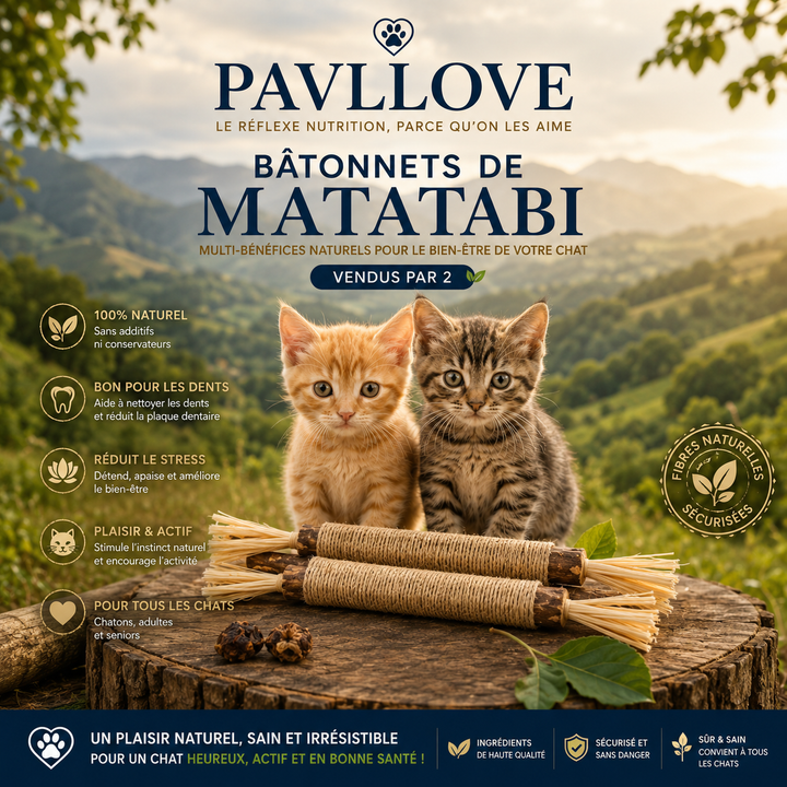 Bâtonnets d’Herbe à Chat Matatabi (X2) ⭐⭐⭐⭐⭐