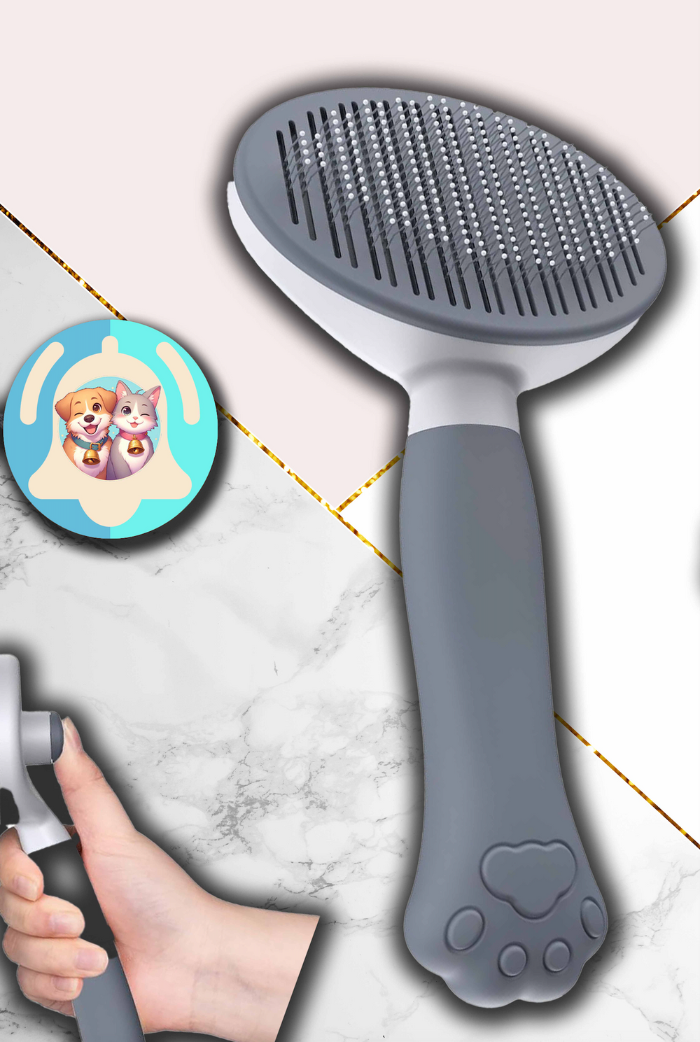 Brosse Premium anti-stress pour chien et chat - Pavllove