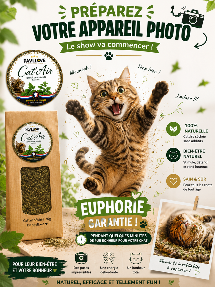 Cat'Air - Herbe séchée pour chat cataire ⭐⭐⭐⭐⭐