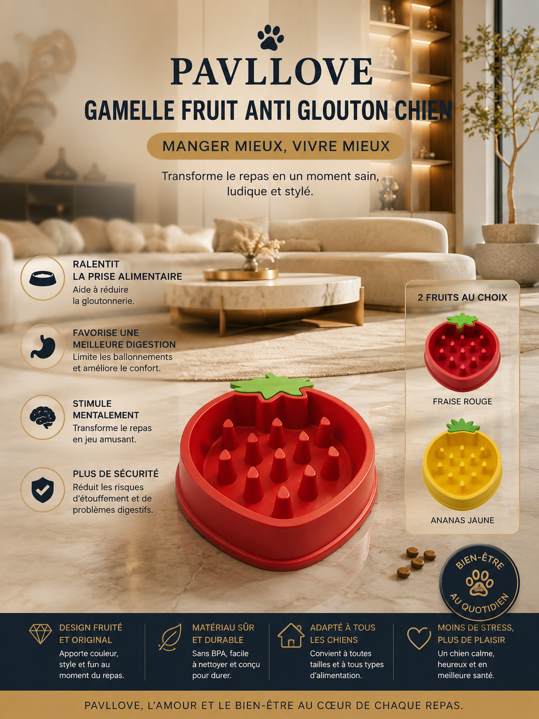 Gamelle fruit anti-glouton ⭐⭐⭐⭐⭐