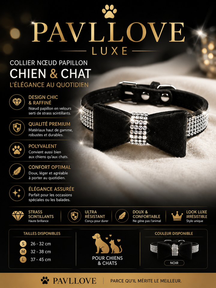 Collier nœud papillon bijoux pour chiens et chats ⭐⭐⭐⭐⭐