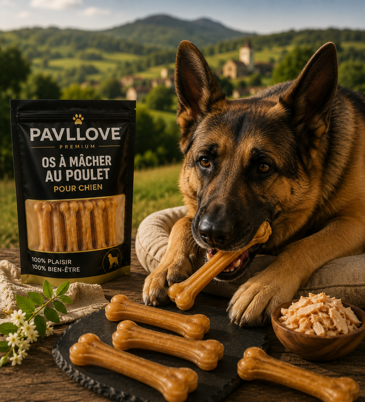 🦴 Os à mâcher au poulet pour chien x1 ⭐⭐⭐⭐⭐