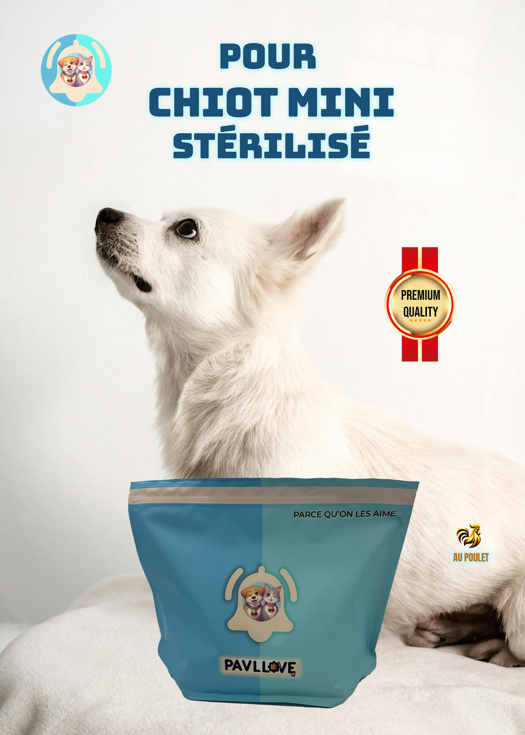 Croquettes haut de gamme pour Chiot Mini (petites tailles) - Poulet