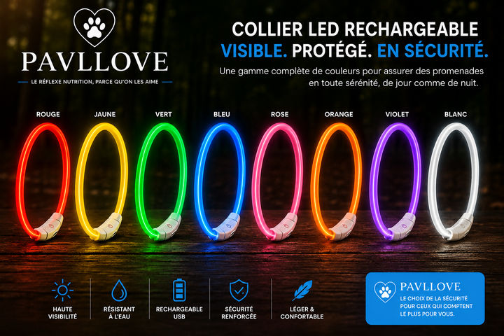Colliers LED Pavllove pour chiens et chats