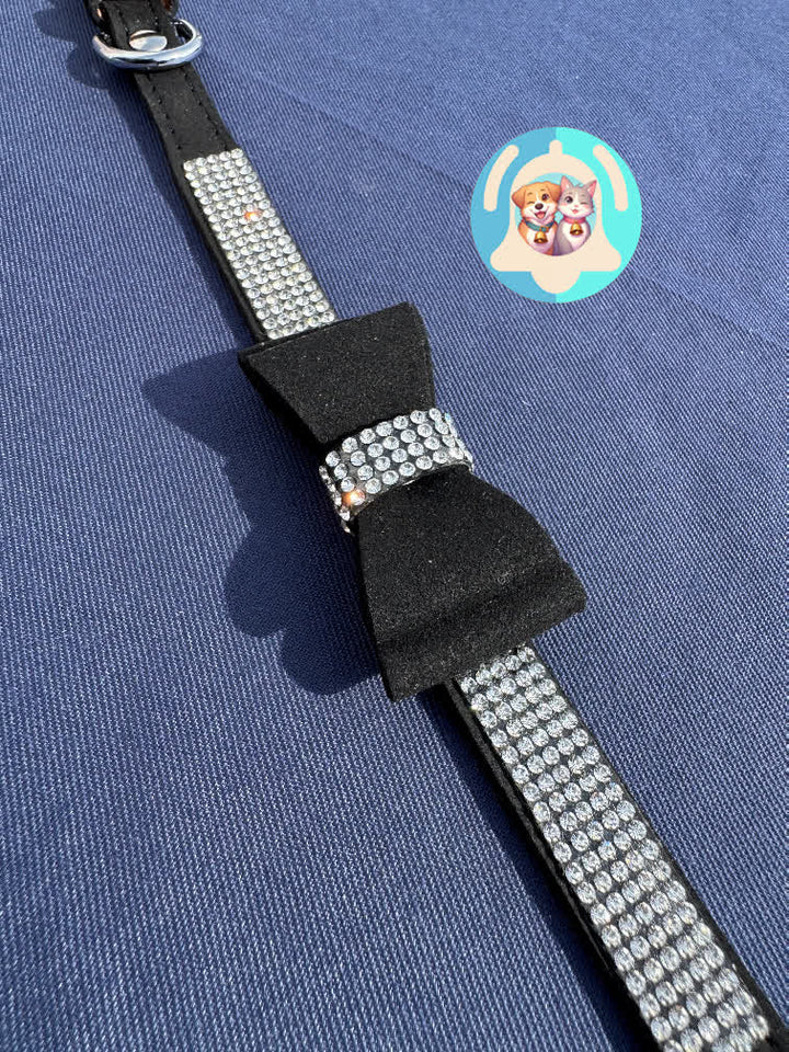 Pavllove – collier bijou avec strass et nœud papillon, conçu pour refléter la beauté et la personnalité de chaque animal.