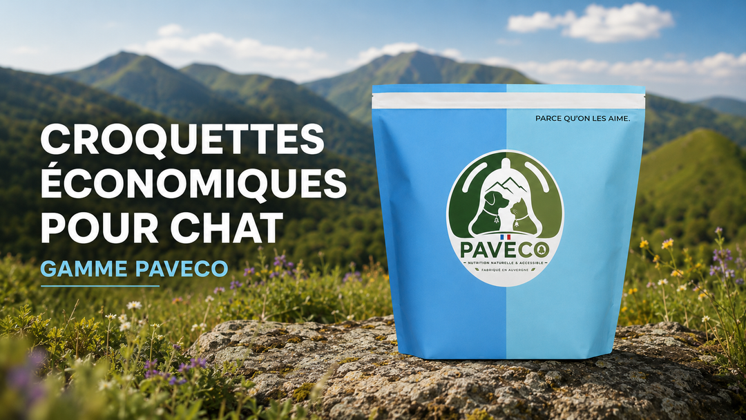 Croquettes pour chat adulte stérilisé PAVECO riches en poulet et aux légumes
