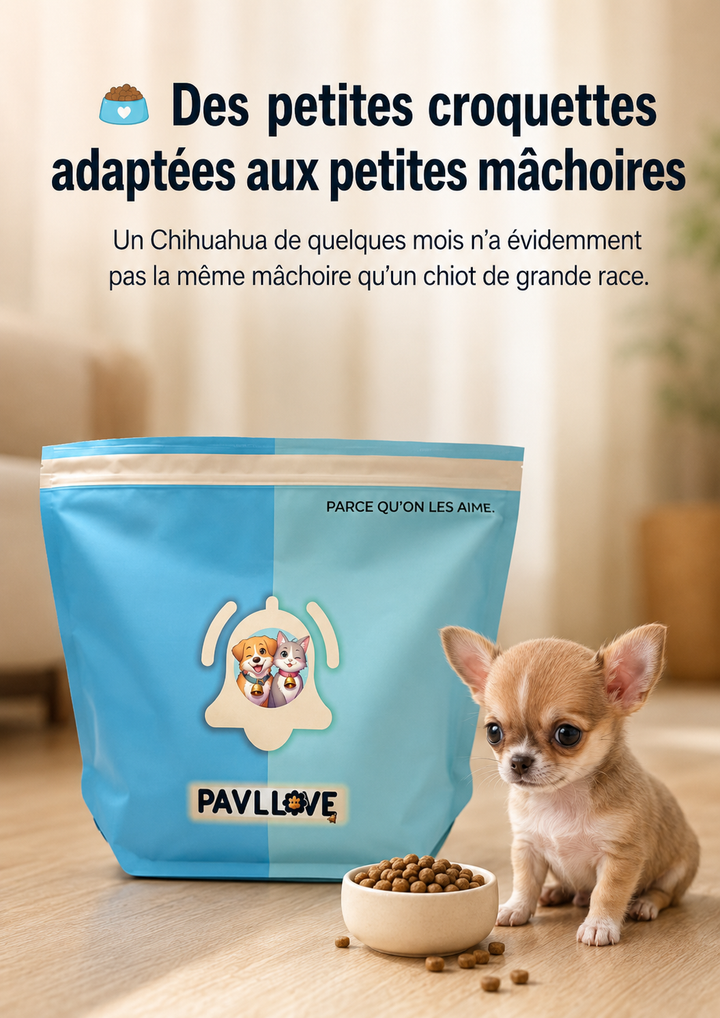 Croquettes Premium Chiot Mini (Petite Race) Volaille – 2 à 12 Mois