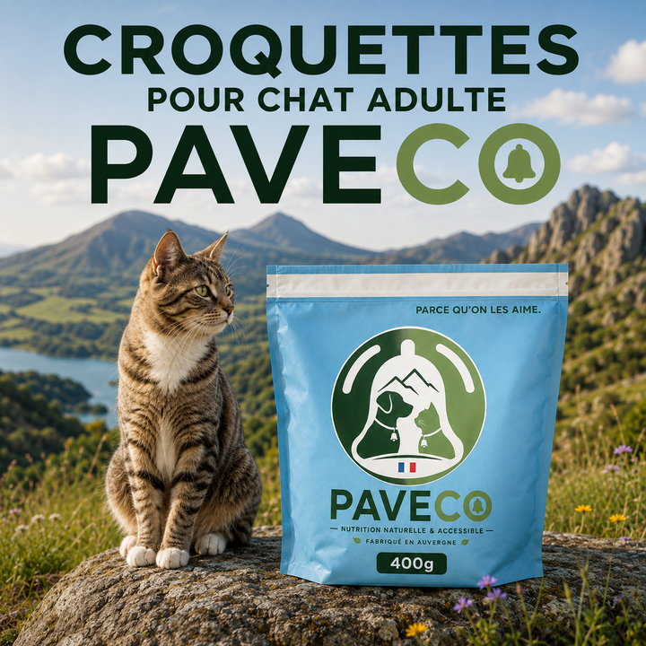 Croquettes chat stérilisé 12 kg PAVECO riches en poulet et adaptées au quotidien