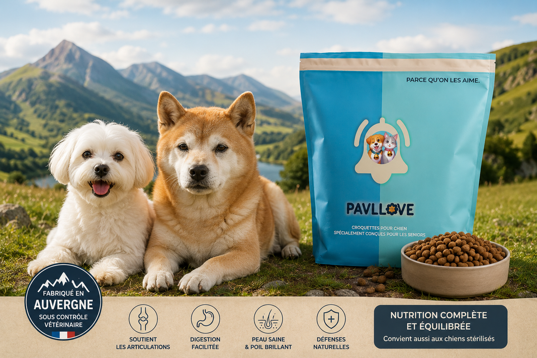 Croquettes Chien Senior Premium à la Volaille | Fabriquées en France | PAVLLOVE®