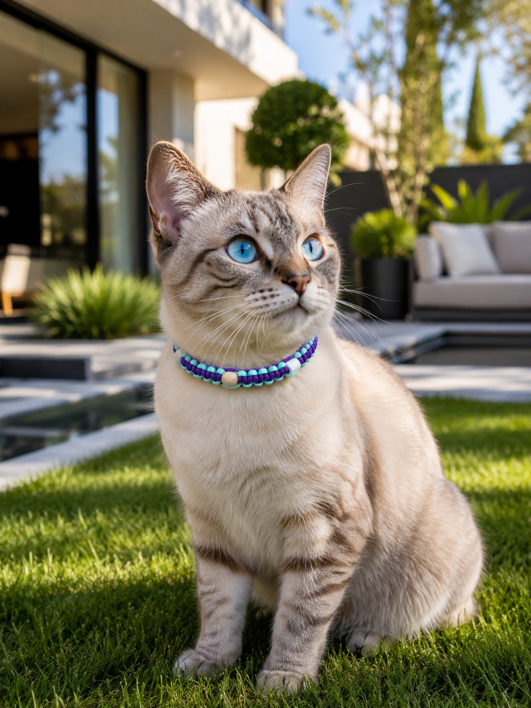 Collier Anti-Tiques & Antiparasitaire Naturel Chien et Chat, Fait Main en France, Perles de Céramique EM (Gamme Tréssée)