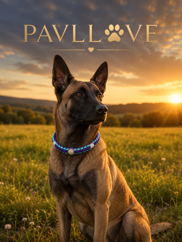 Collier Anti-Tiques & Antiparasitaire Naturel Chien et Chat, Fait Main en France, Perles de Céramique EM (Gamme Tréssée)