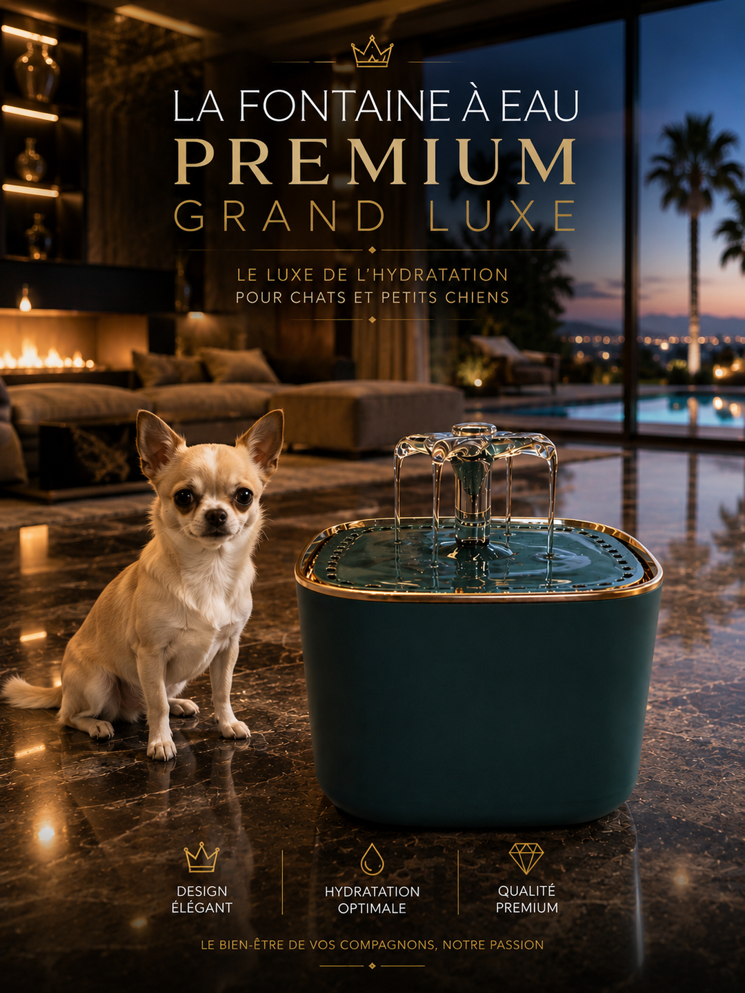 🐾 Fontaine à eau automatique 3L Pavllove – Hydratation pure et continue pour votre chat ⭐⭐⭐⭐⭐