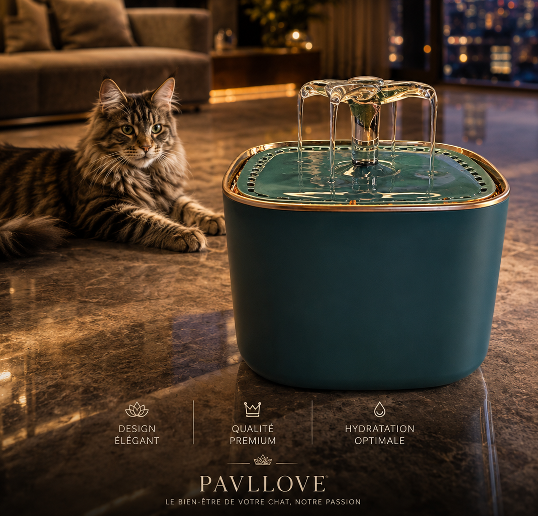 🐾 Fontaine à eau automatique 3L Pavllove – Hydratation pure et continue pour votre chat ⭐⭐⭐⭐⭐