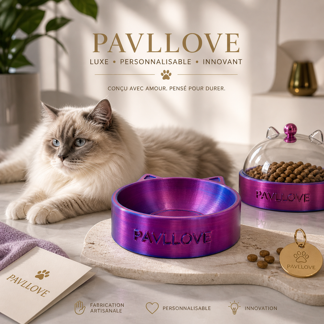 Gamelle chat (Personnalisable) ⭐⭐⭐⭐⭐
