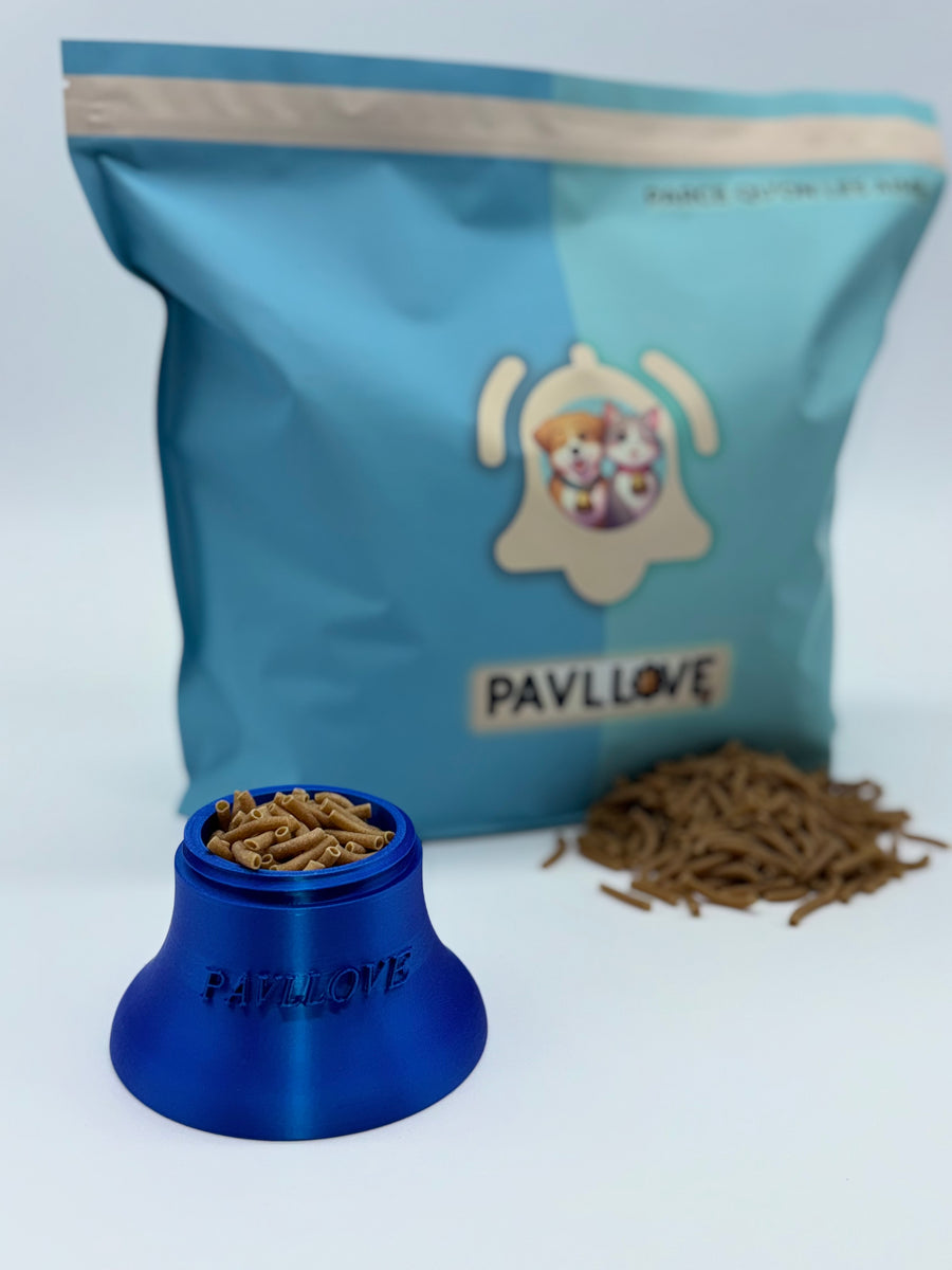 Pâtes précuites Pavllove pour chien – recette naturelle, cuisson vapeur, fabrication française, riches en protéines et vitamines.