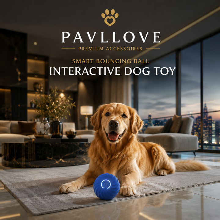 Jouet chien interactif silencieux avec revêtement silicone résistant aux chocs