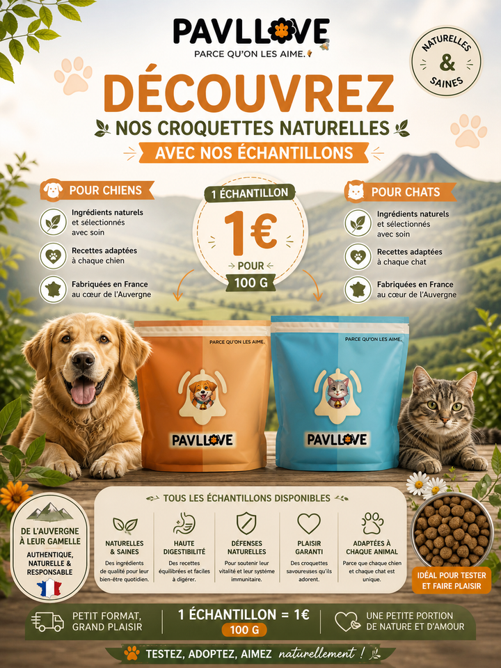 Kit d'essai - Premium pour chien et chat 1€ (Choisissez) ⭐⭐⭐⭐⭐