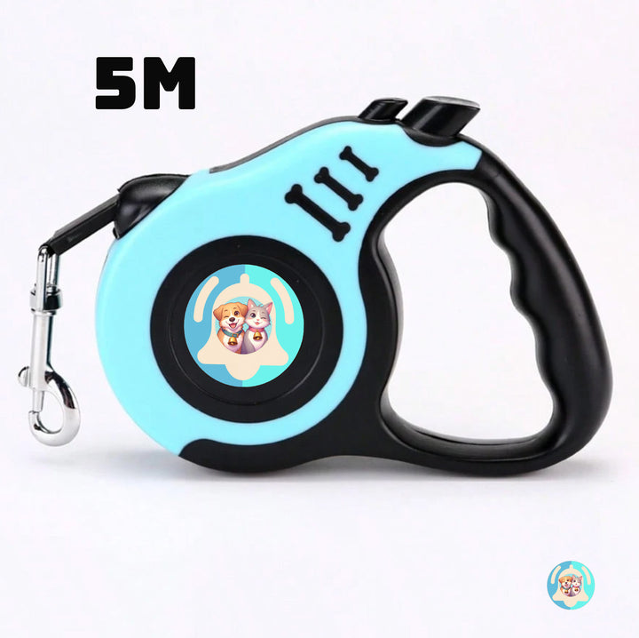 Pavllove – laisse enrouleur 5 m, accessoire de promenade pratique et durable pour animaux de toutes tailles.