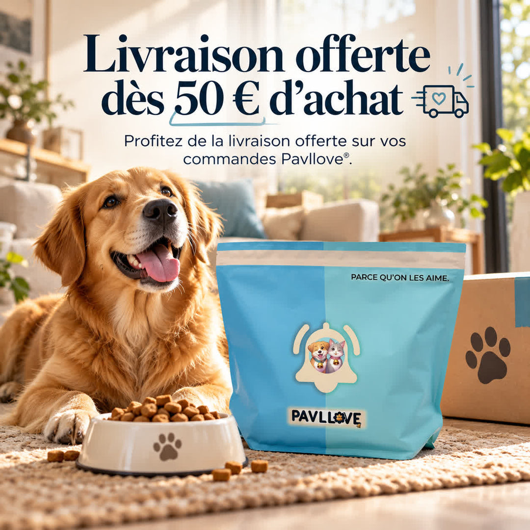 Livraison croquettes gratuites Pavllove dès 50€ d'achat
