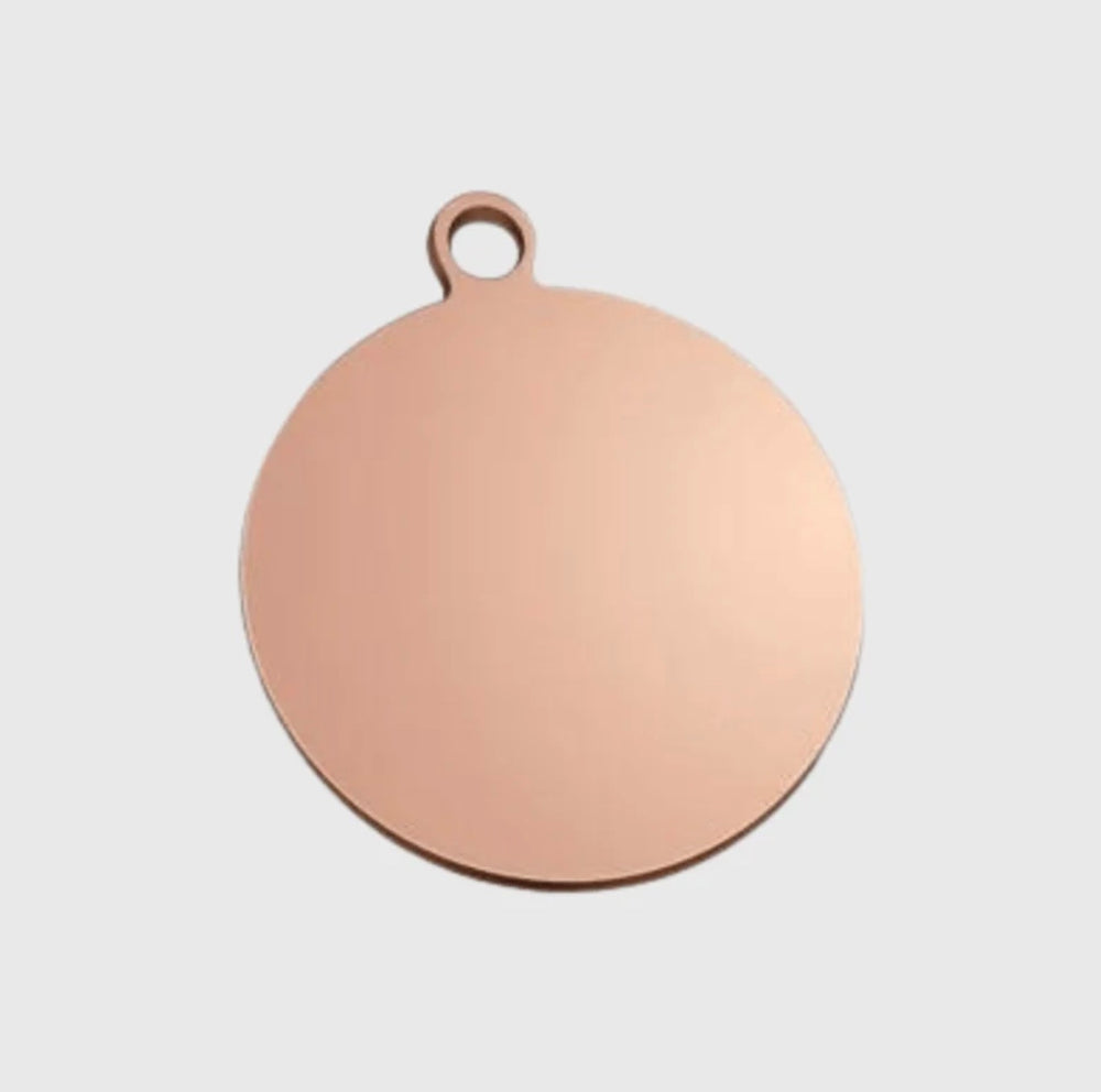 Médaillon Personnalisé Chien & Chat – Gravure Premium – Acier Inoxydable Doré / Argenté / Or Rosé – 30 mm - Pavllove