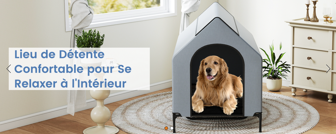 Confort, relaxation niche interieur, lit pour chien marque française Pavllove