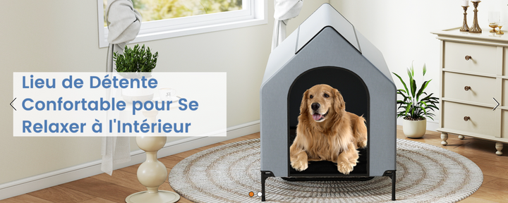 Confort, relaxation niche interieur, lit pour chien marque française Pavllove