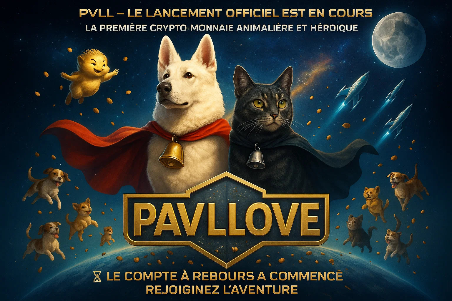 Token PVLL de Pavllove, projet crypto éthique pour financer la protection et le bien-être des chiens et chats.