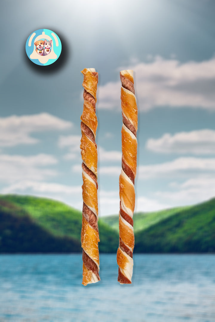 Petits bâtonnets Pavllove, friandises digestes et tendres, viande de poulet et bœuf, fabriquées en France.