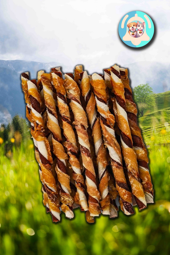 Pavllove – bâtonnets poulet et bœuf, friandises naturelles pour chiot et petit chien, format économique 5 ou 10 pièces.