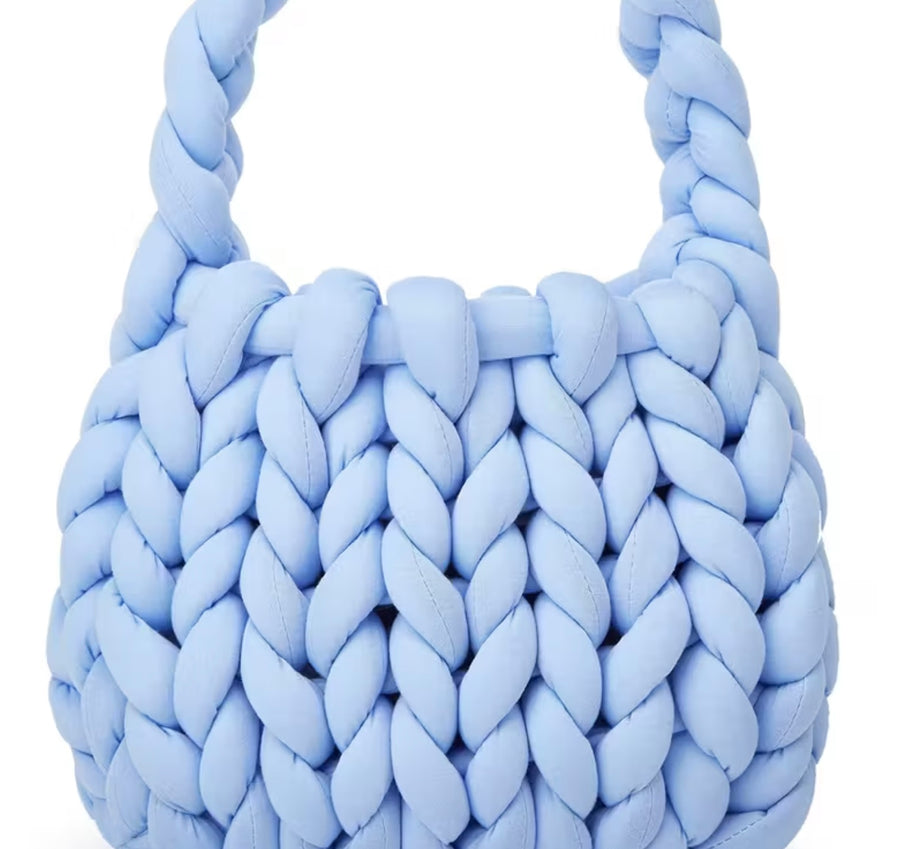 Sac Tressé à la Main – Mode Femme – Artisanat Grenoble – Sac Crochet Gros Tricot – Transport Petit Chien/Chat - Pavllove