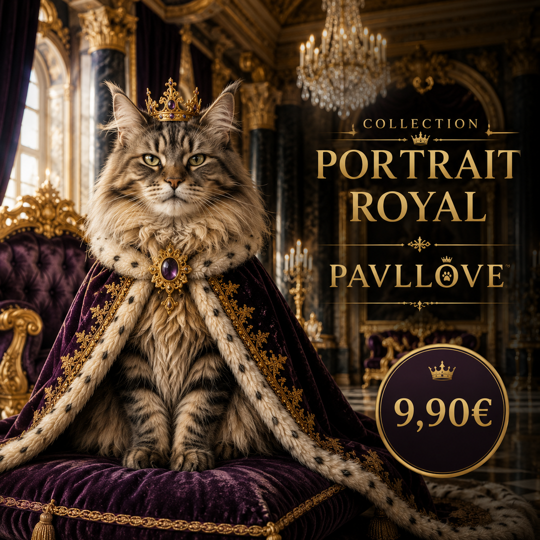 Portrait personnalisé de votre chien ou chat (Thème Royal)