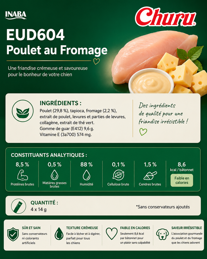🐶 Topping Poulet & Fromage 14g (sauce)
