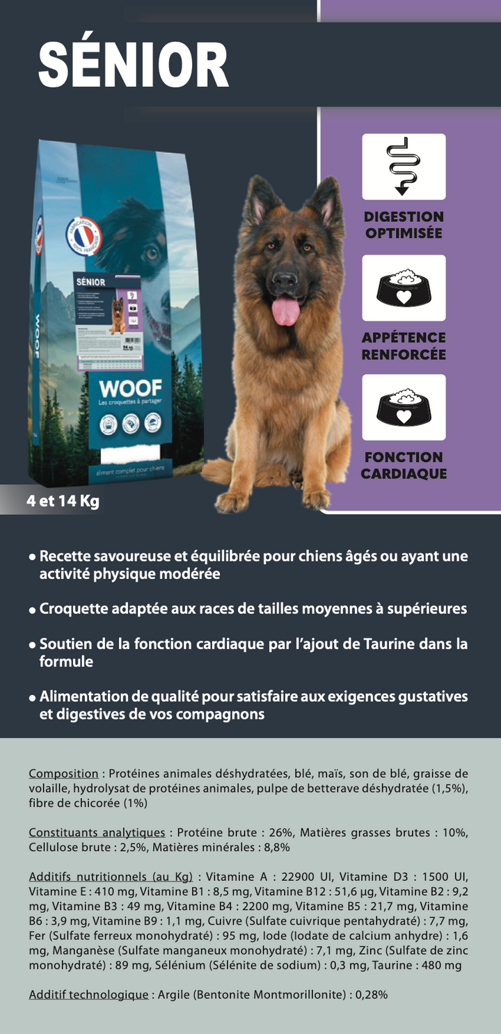 Corquettes pour chien senior WOOF 