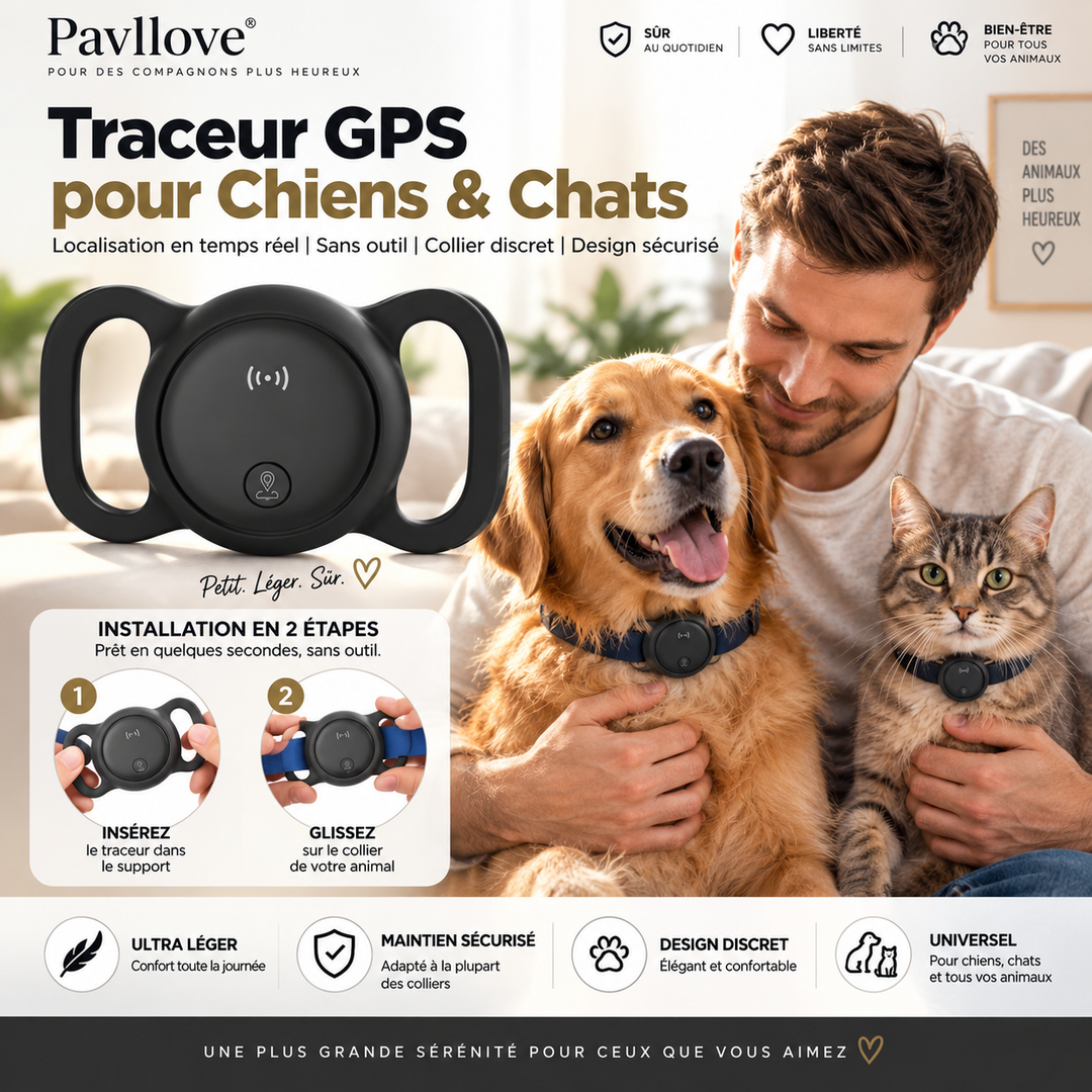 Traceur GPS animaux avec autonomie longue durée et batterie 480 mAh