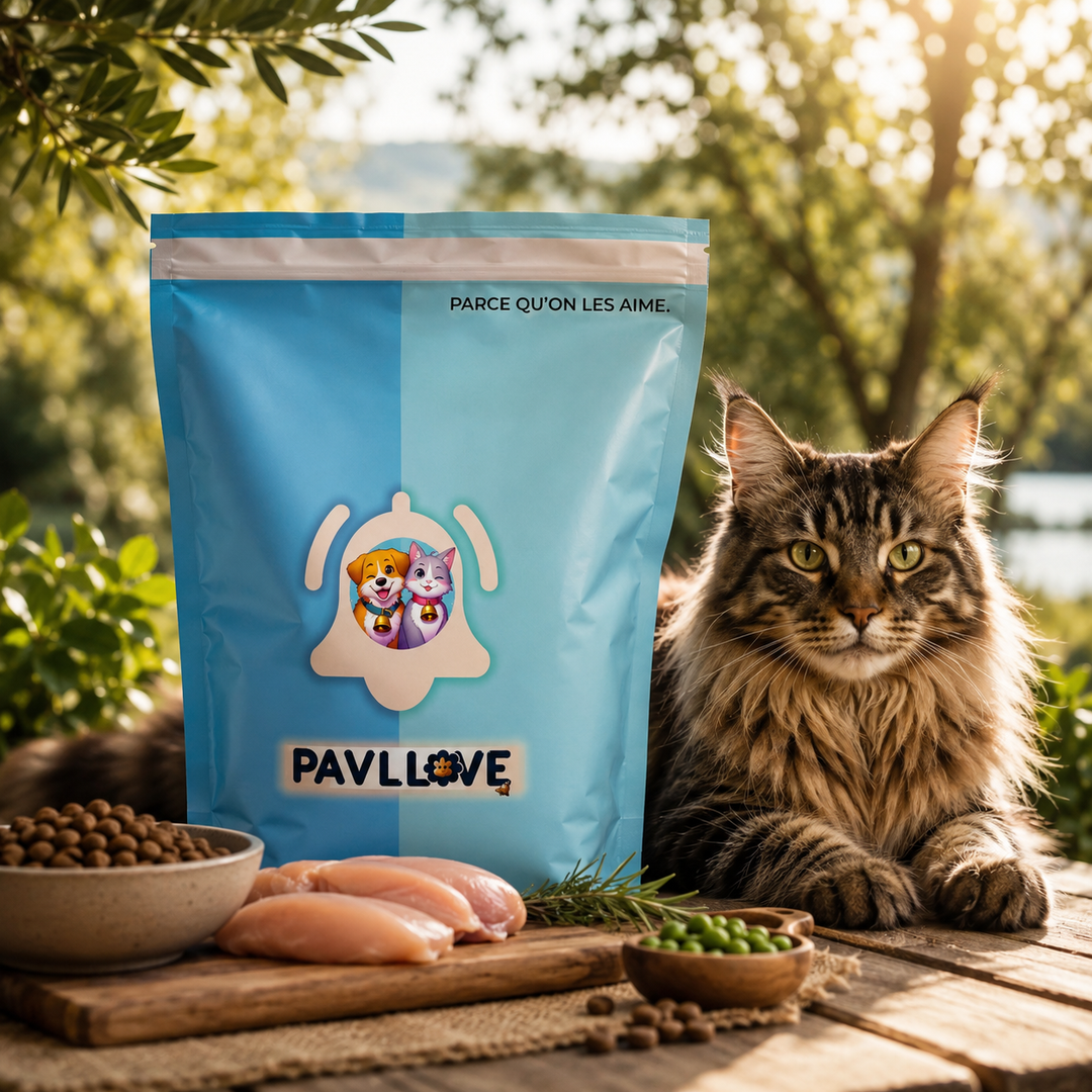 Croquettes premium pour chat sans céréales avec fibres de chicorée pour le confort digestif