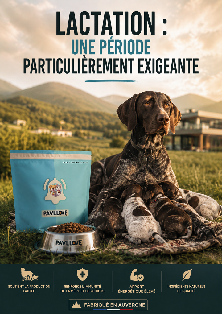 Croquettes chien sportif protéines de volaille précuisson vapeur Pavllove