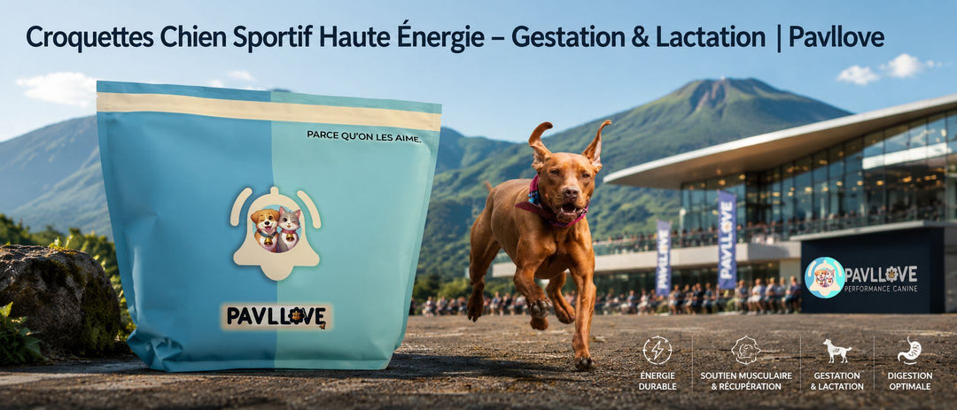 Croquettes canicross et cani-VTT pour chien sportif à besoins énergétiques élevés