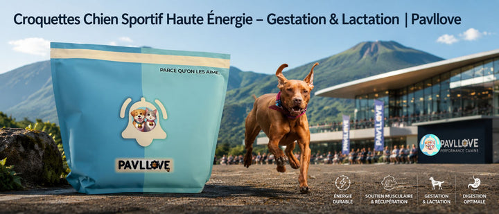 Croquettes canicross et cani-VTT pour chien sportif à besoins énergétiques élevés