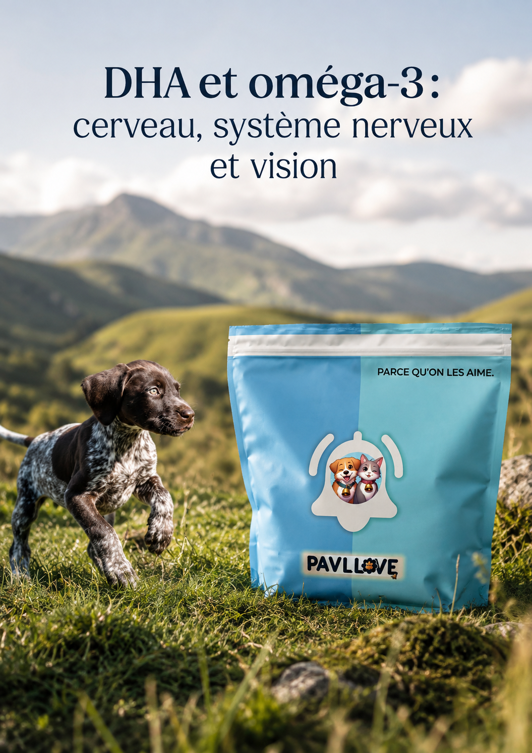 Croquettes chiot avec calcium et phosphore pour accompagner la construction du squelette et la croissance osseuse