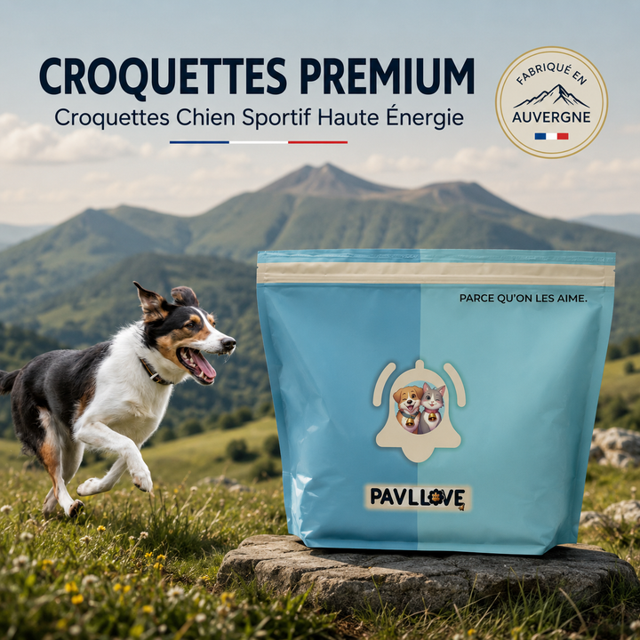 Croquettes chien de compétition haute énergie avec L-carnitine et oméga 3
